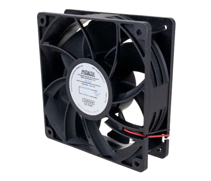 Ventilador de Painel 120x120x38mm - Esfera - 2400RPM - 24VCC