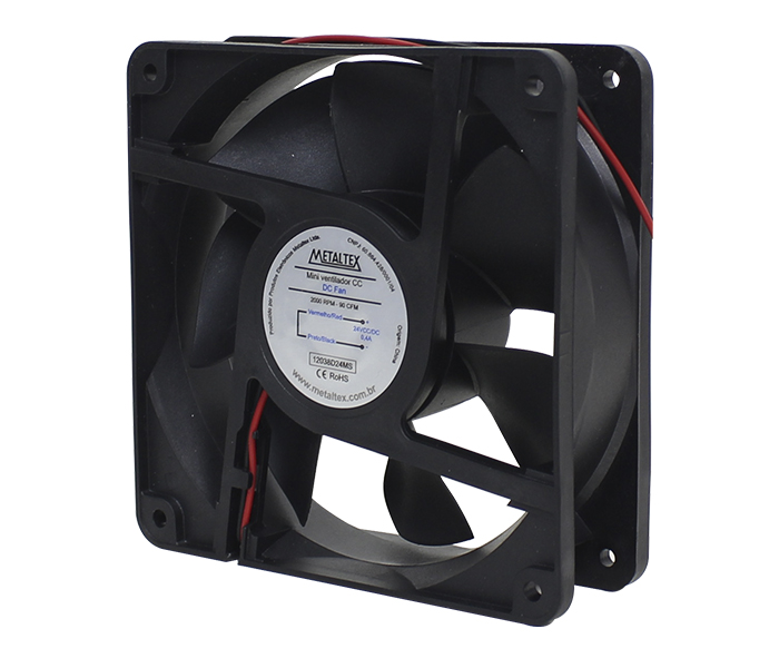 Ventilador de Painel 120x120x38mm - Bucha - 2000RPM - 24VCC