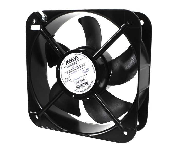 Ventilador de Painel 200x200x60mm - Esfera - 2500/2800RPM - 220VCA