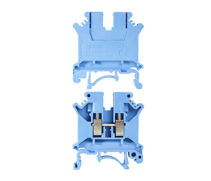 Borne de Passagem 4mm² Conexão por Parafuso - Azul