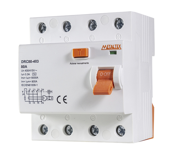 Interruptor Diferencial Tetrapolar - 30mA 80A