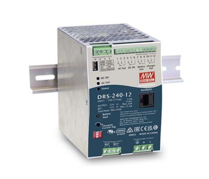 Fonte Chaveada 240W Montagem em Trilho DIN - 90/305V 12V-20A - ModBus-UPS