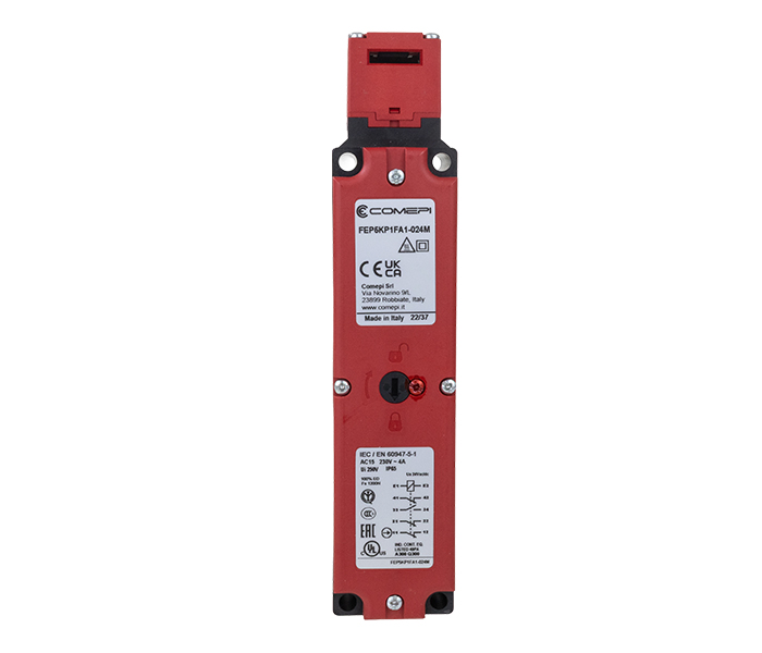 Chave de Segurança com Solenoide/Destrava na Energização 3NF+1NA - 24VCA/VCC