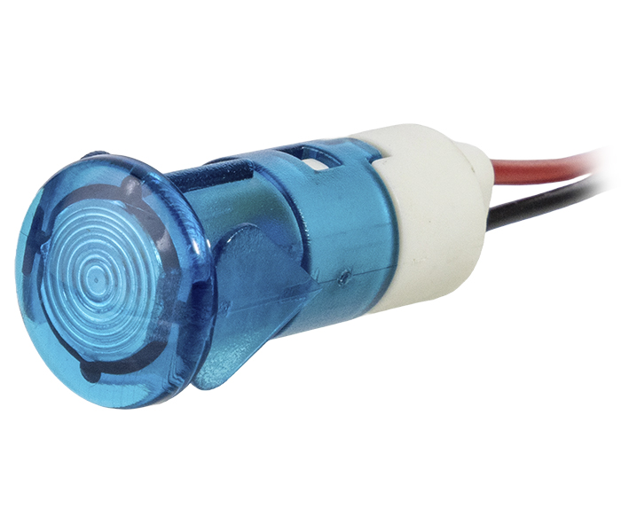 Sinalizador Miniatura LED 12mm - 24VCA/VCC - Azul