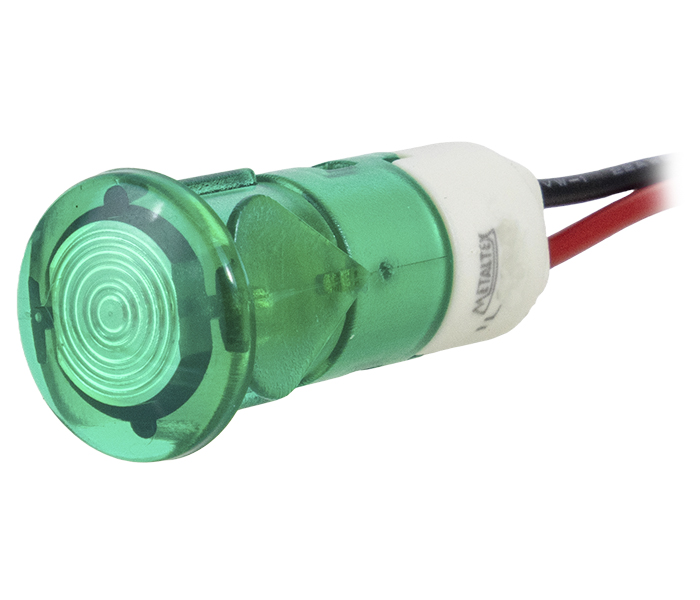 Sinalizador Miniatura LED 12mm - 24VCA/VCC - Verde