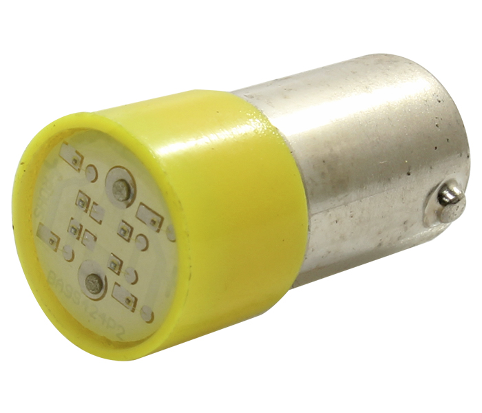 Lâmpada de LED para Soquete BA9S - 110VCA/VCC - Amarelo