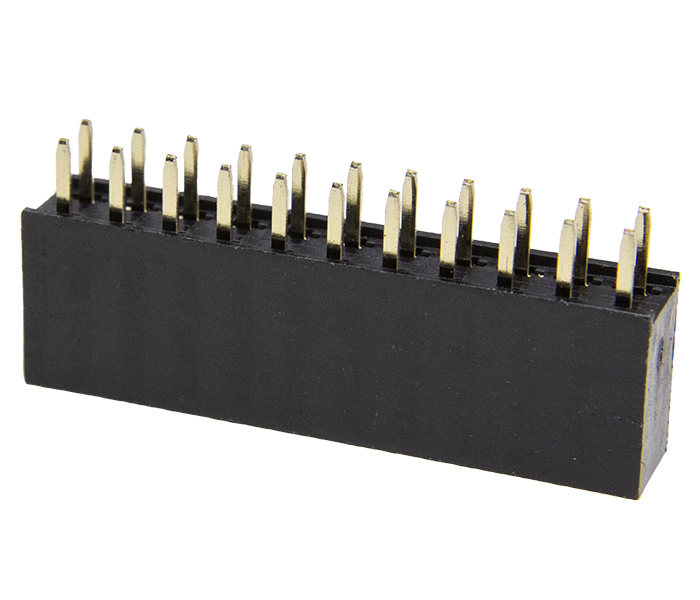 Conector Mini Header Fileira Dupla para PCI - 22 Vias - 180 Graus - Passo 2,54mm