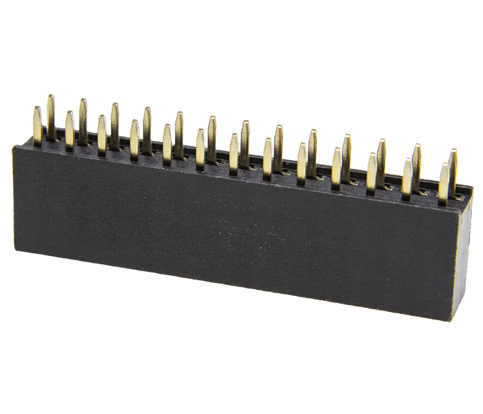 Conector Mini Header Fileira Dupla para PCI - 26 Vias - 180 Graus - Passo 2,54mm