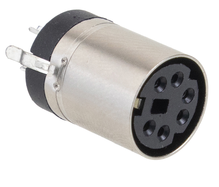 Conector Mini-DIN para Injeção - Fêmea - 6 Vias