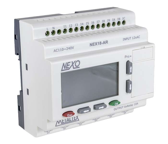 Mini CLP Nexo 12 Entradas CA/6 Saídas Relé - 110/240VCA