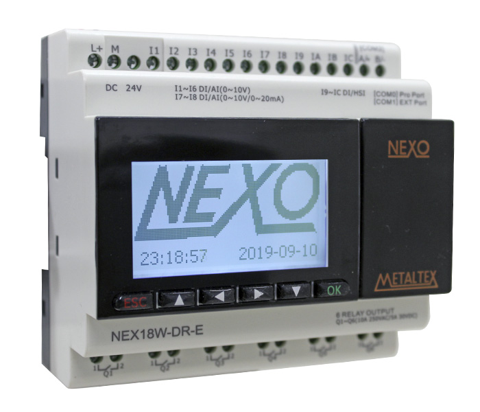 Mini CLP Nexo 12 Entradas (6 EA + 2EA + 4HSC)/6 Saídas Relé com Ethernet - 24VCC