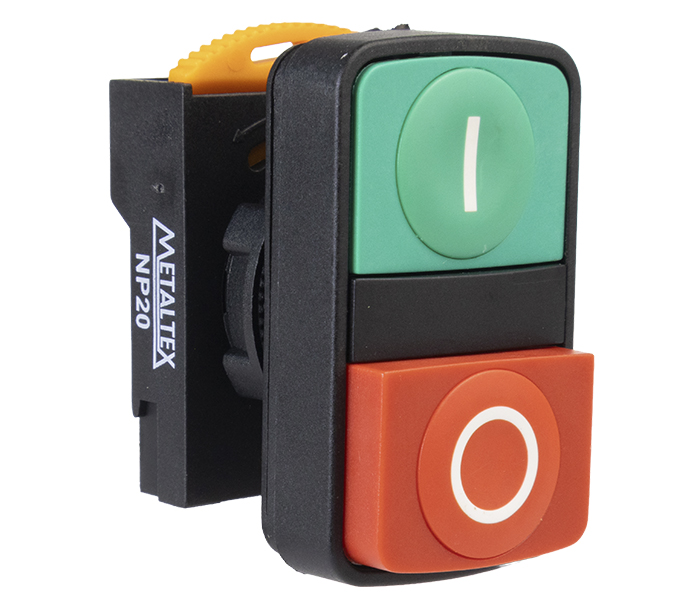 Botão Duplo Plástico 22mm