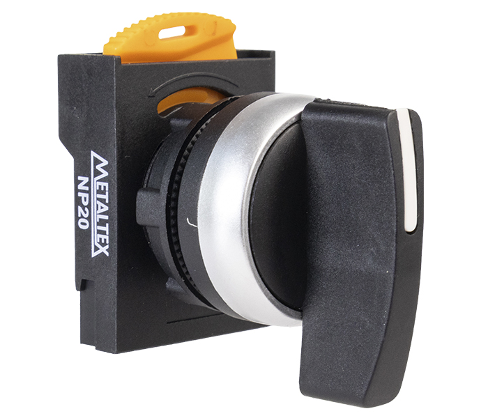 Chave Seletora Plástico Knob Longo 22mm 3 Posições com Retorno