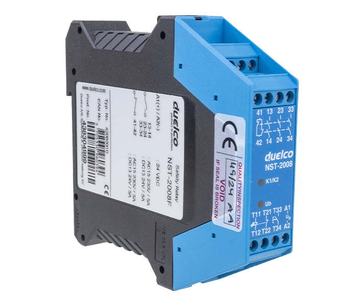 Relé de Segurança Categoria 4 - Saída 3NA+1NF Parada de Emêrgencia - Reset Manual/Automático - 24VCC