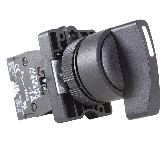 Chave Seletora Knob Longo 3 Posições Fixas 45º 22mm - 2NA