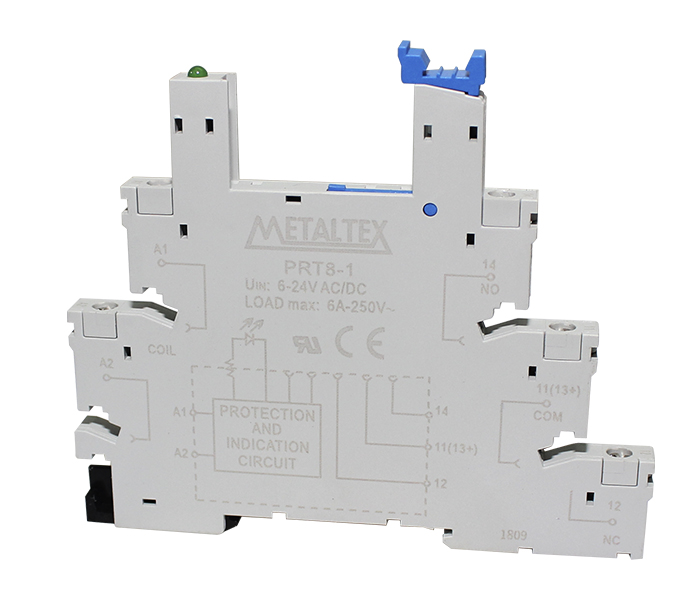 Soquete para Relé JZ - 6~24VCC/VCA - Fixação Trilho DIN