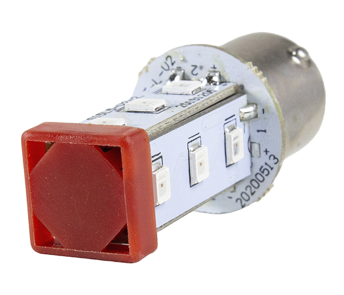 Lâmpada de LED para Soquete BA15S - 110/220V - Vermelho