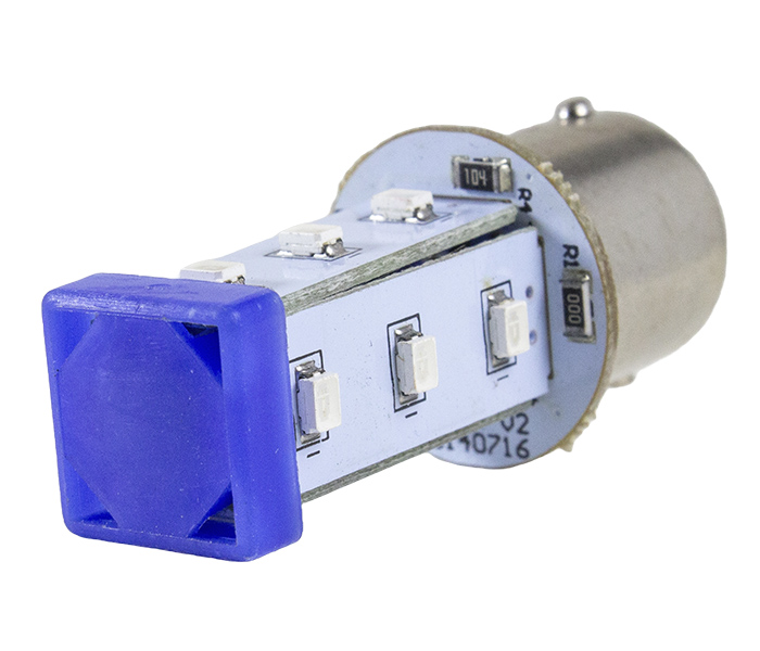 Lâmpada de LED para Soquete BA15S - 24VCA/VCC - Azul