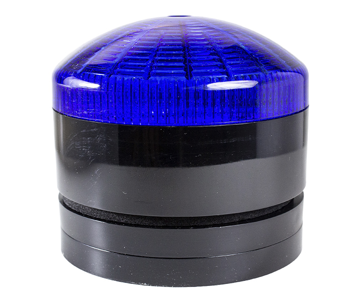 Sinalizador de Luz Xenon Pulsante 76mm - 12/24VCA/VCC - Azul