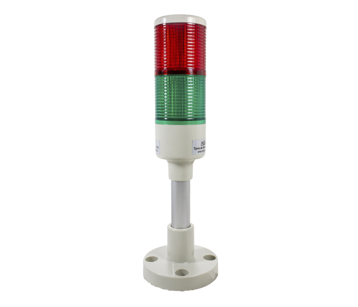 Sinalizador Torre LED 45mm Luz Contínua - 24VCA/VCC - Vermelho / Verde