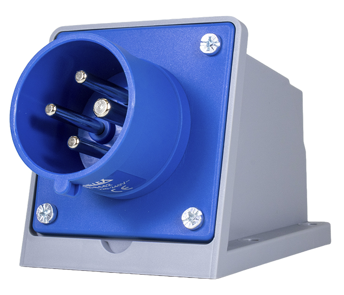 Tomada de Sobrepor Negativa 16A 3P+E-9H - Azul - IP44