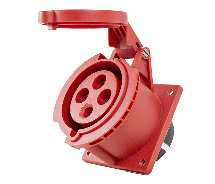 Tomada para Painel 32A 3P+E-6H - Vermelho - IP44