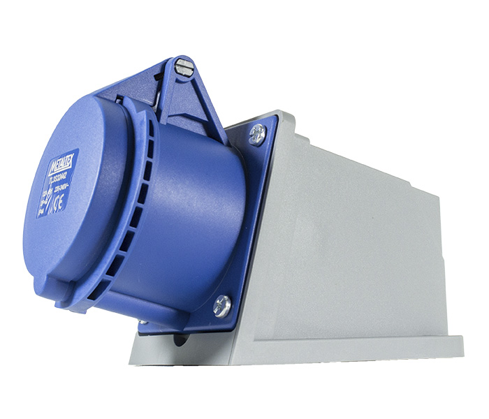 Tomada de Sobrepor 32A 3P+E-9H - Azul - IP44