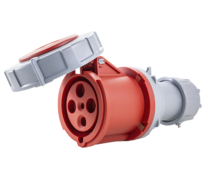Acoplamento Industrial 63A 3P+E-6H - Vermelho - IP67