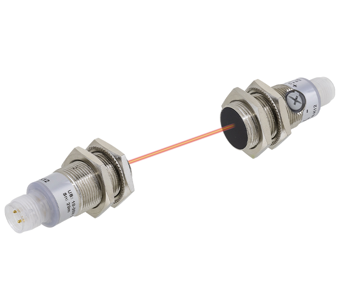 Sensor Fotoelétrico M18 Barreira 20m PNP Conector M12