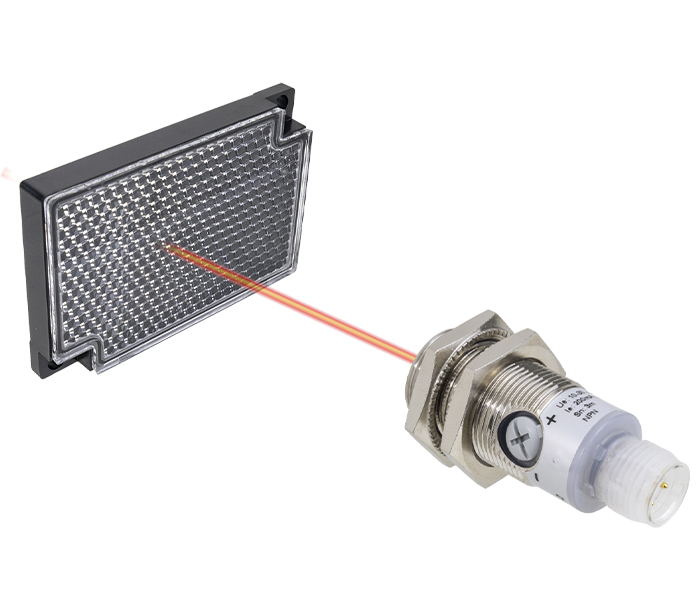 Sensor Fotoelétrico M18 Retroreflectivo Polarizado 3m PNP Conector M12