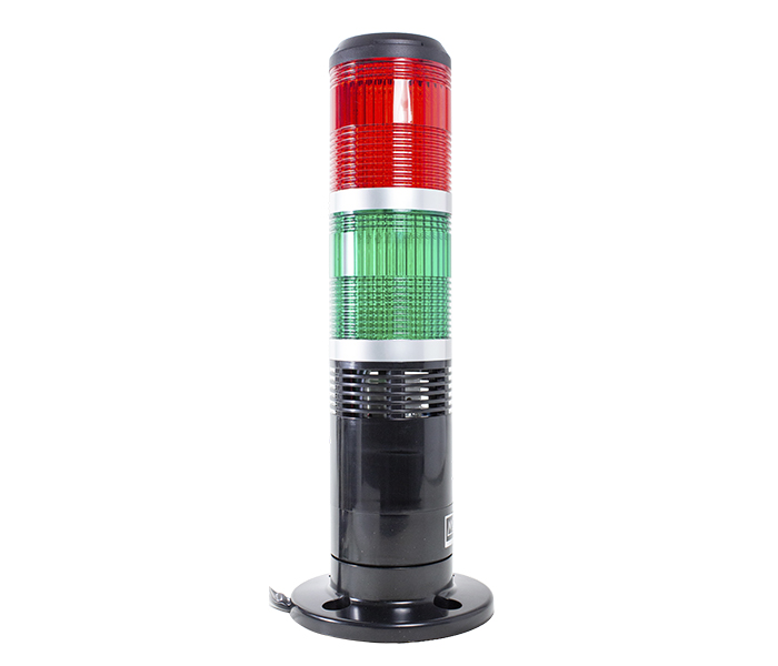 Sinalizador Torre 60mm Luz Contínua / Pulsante - 220VCA - Vermelho / Verde