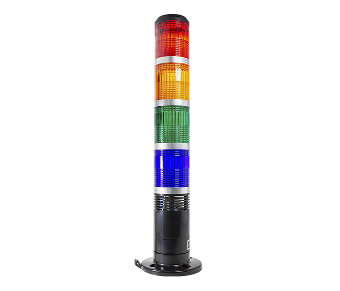 Sinalizador Torre 60mm Luz Contínua / Pulsante - 220VCA - Vermelho / Laranja / Verde / Azul