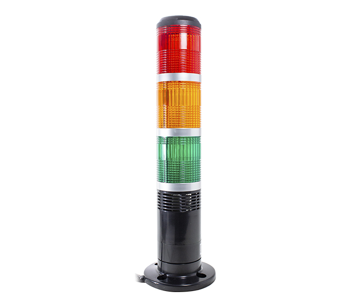 Sinalizador Torre 60mm Luz Contínua / Pulsante - 24VCA/VCC - Vermelho / Laranja / Verde