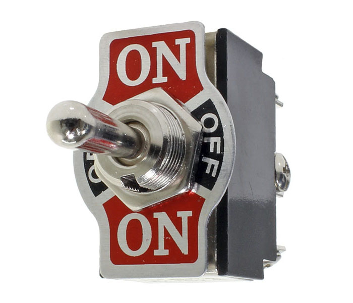 Chave Alavanca para Painel On-Off-On 12,2mm - 15A - 125VCA - Terminais Parafuso