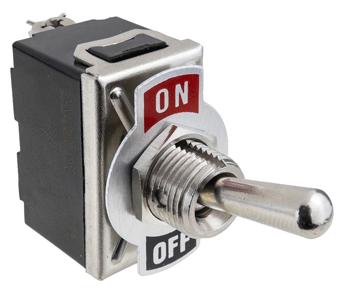 Chave Alavanca Monopolar para Painel On-Off 12,2mm - 15A - 250VCA - Terminais Parafuso