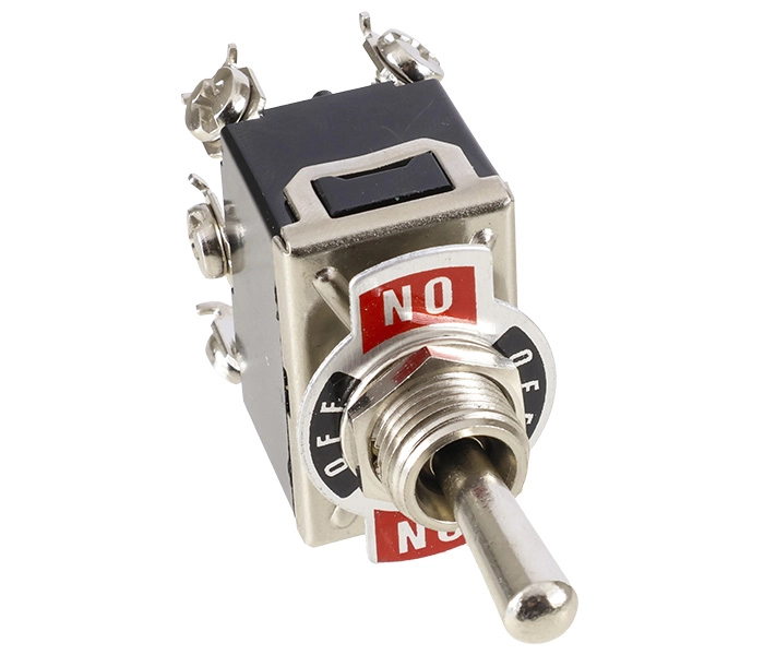 Chave Alavanca Bipolar para Painel On-Off-On 12,2mm - 15A - 250VCA - Terminais Parafuso
