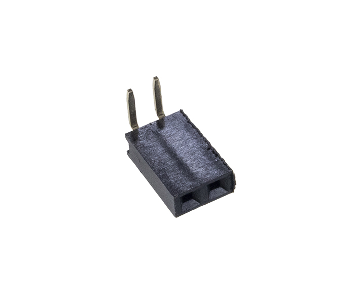 Conector Mini Header Fileira Simples para PCI - 2 Vias - 90 Graus - Passo 2,54mm