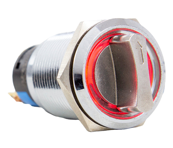 Llave Selectora AV Antivandalismo 19mm Iluminada