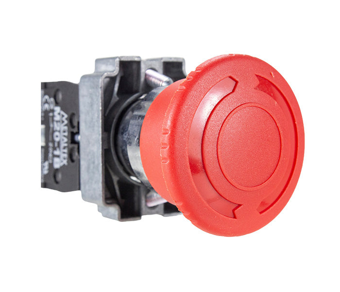 Botão de Emergência M20 Metálico 22mm