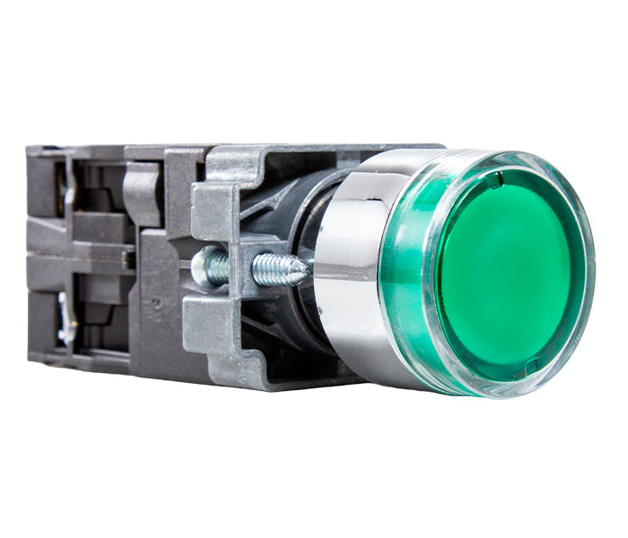 Illuminated 22mm Metallic M20 Pushbutton