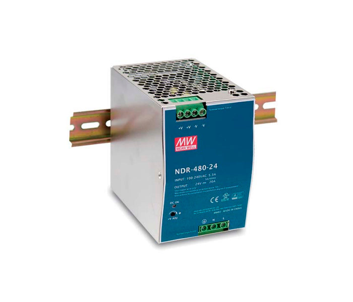 Fuente de alimentación conmutada NDR-480 Mean Well Carril DIN