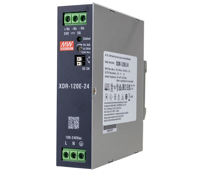 Mean Well XDR-120 DIN Rail Switching Power Supply