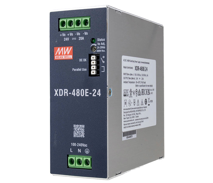 Mean Well XDR-480 DIN Rail Switching Power Supply